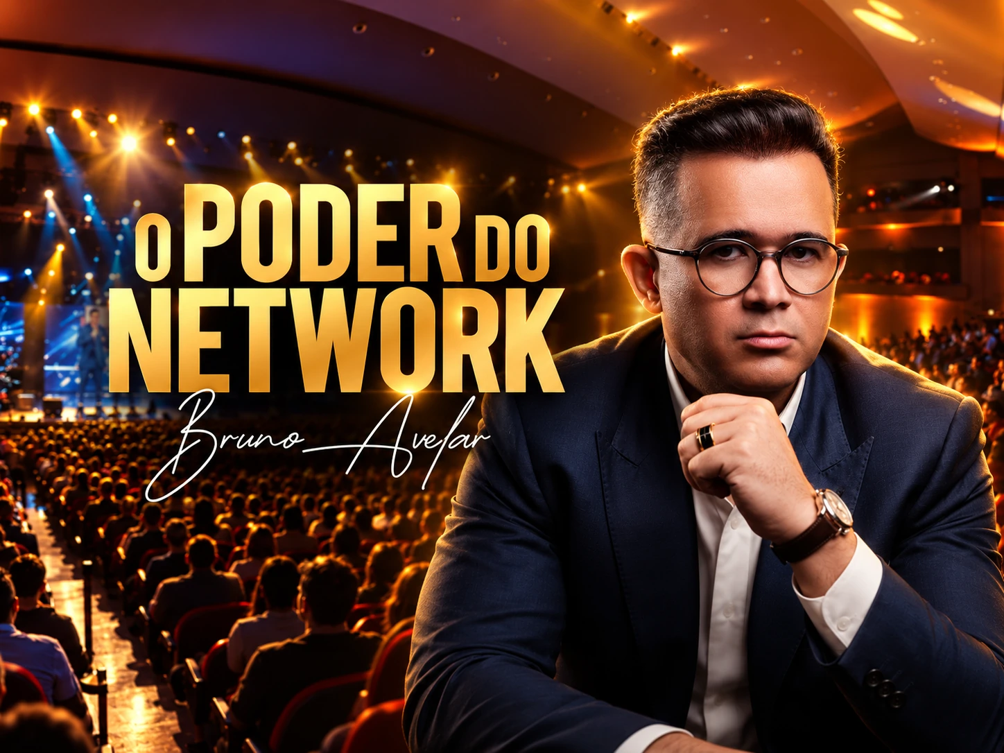 Bruno Avelar em auditório do evento O Poder do Network